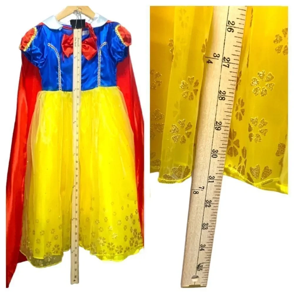 New Snow White Princess Halloween Costume Dress Ups Set Size 4-5